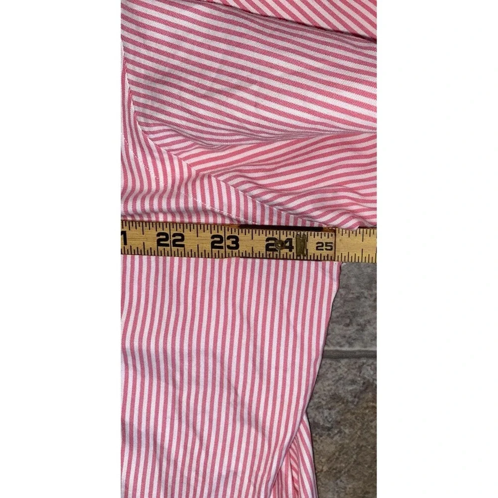 Polo Ralph Lauren XL 17 34/35 Long‎ Sleeve Pink Red Striped Button Down Classic